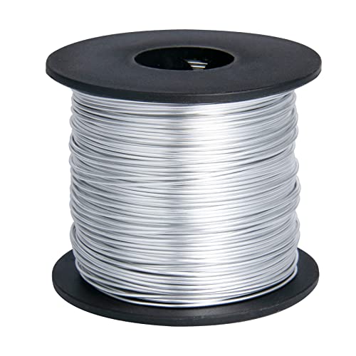 328FT 18 Gauge Bendable Silver Aluminum Craft Wire for Jewelry Making Craft | 1mm Thick Soft Metal Aluminum Armature Wire Roll Bulk for Sculpting Beading DIY Craft - color: Silver, size: 18 Gauge