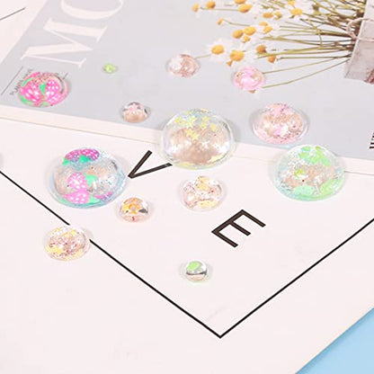 2 Pcs Cabochon Gem Silicone Mold,Large | Clear Round Silicone Mold for Making Earrings, Jewelry Making, Crafting Projects - color: round-large