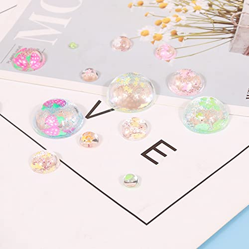 2 Pcs Cabochon Gem Silicone Mold,Large | Clear Round Silicone Mold for Making Earrings, Jewelry Making, Crafting Projects - color: round-large