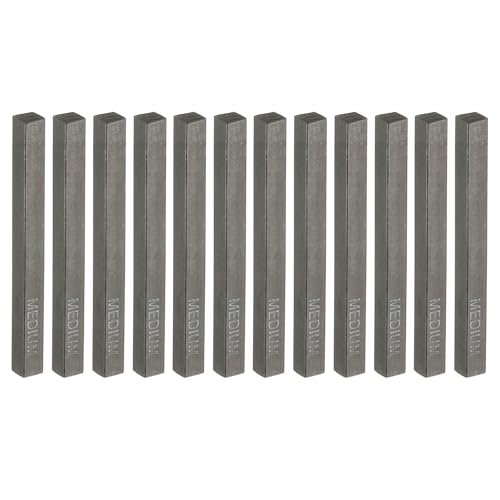 PATIKIL Compressed Charcoal Sticks, 6 Pack Medium Grade Art Supplies Sketch Square Stick for Artist Drawing Sketching Shading Painting, Black