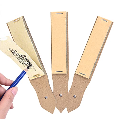 3pcs Sandpaper Sharpener 6.2x0.9 Sketch Drawing Sandpaper Colored Pencil Pastel Sticks Crayons Charcoal Sharpener Lead Pointer Art Drawing Tool 12sheets/pcs Artist Sketch Adult
