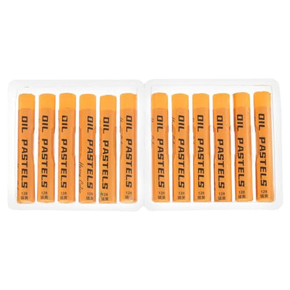 PATIKIL Light Yellow Oil Pastels, 12Pcs Soft Oil Crayons Creamy Pastels Stick Art Supplies for Art Painting Drawing Blending Graffiti for Artists Beginners - color: Light Yellow