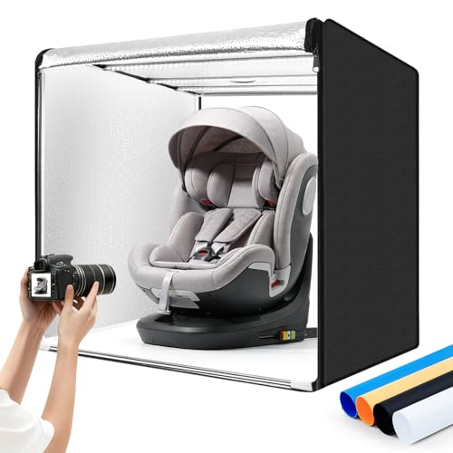 Photo Light Box, 39 inch Photography Light Box with 210 LEDs Lights & 4 Color Backgrounds Professional Dimmable Shooting Tent Kit for Large Product Photography - size: 39 x 39 inches