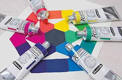 Schmincke - AKADEMIE® Gouache, 10 x 2,03 fl oz / 60 ml tubes, 72 210 097, 10 tubes of fine gouache, cardboard set, intense colors, high lightfastness - size: 20.3 Fl Oz (Pack of 1)