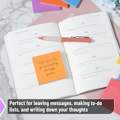 Mr. Pen- Sticky Notes, 3"x3", 15 Pads, 675 Sheets, Pastel Colors