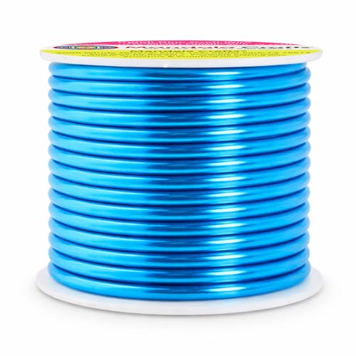 Mandala Crafts 10 Gauge Bondi Blue Anodized Aluminum Craft Wire, 32 FT - color: Bondi Blue, size: 10 Gauge