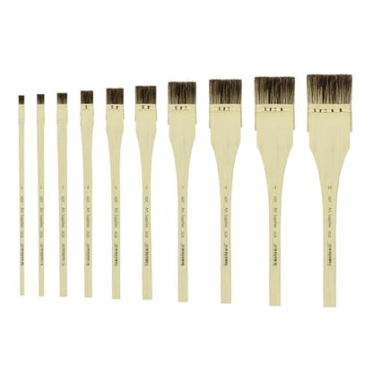 XDT#3526 Hake Artist Paint Brush 10 Piece Set, Traditional Japanese Tie-dye Brush Medium Stiff Hog Bristle, Acrylic Oil Watercolor - size: 10Pc Hog Bristle