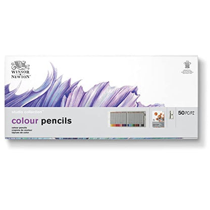 Winsor & Newton Studio Collection, Colour Pencil Box Set of 50 - style: 50 Color Pencils