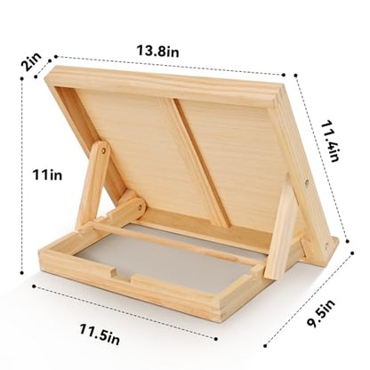 Easel for Painting Tabletop Easel 13 4/5 by 11 2/5 in | Adjustable Angle Art Easels for Painting Art Supplies for Adults Student Artist - color: Wood Easel