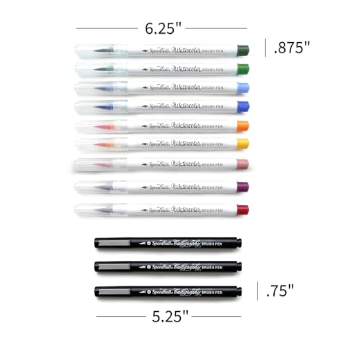 Speedball Hand-Lettering Brush Marker Set, 12-Piece