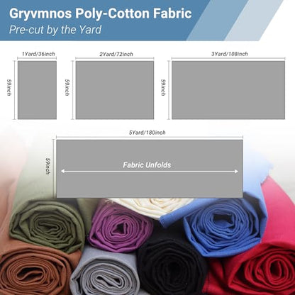 12oz Heavy Duty Cotton Canvas Fabric, Thickend Cotton Duck Cloth, 5 Yard - color: Brown, size: 5 Yards Pre-cut