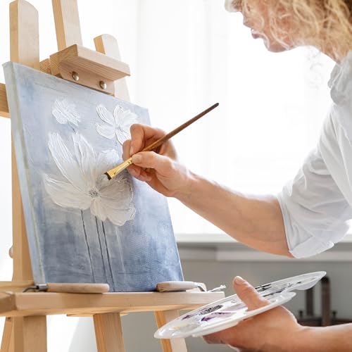 Halobios Stretched Canvases for Painting with 4x4 Inch, 6x6 Inch, 8x10 Inch, 3 Packs Pinting Blank Canvases for Acrylics,Oils & Other Painting Media, 5/8 Inch Profile 100% Cotton Artist Framed Canvas - size: 3 Pack Mixed - 8×10IN 6×6IN 4×4IN