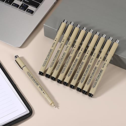 PATIKIL Fineliner Pens, 12 Pcs 1 1mm Fineliner Marker Black Waterproof Ink Archival Drawing Pens Art Supplies Set for Sketching Journaling Scrapbooking Artist Illustration - size: 1 1mm
