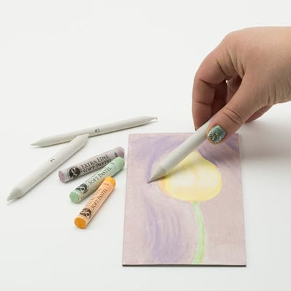 Creative Mark Blending Stumps - Solid Double-Ended Blending Stumps for Blending Charcoal, Pencils, Pastels, and More! - [Size # 4-12 Count] - size: Size # 4 - 12 Pack
