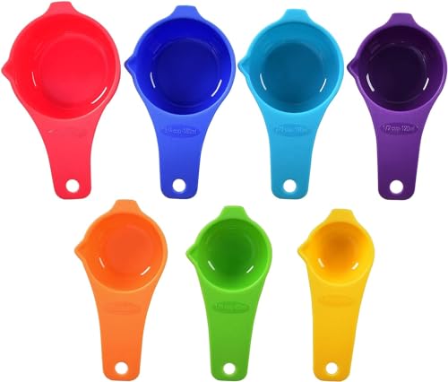Measuring Cups Set of 7, Assorted Colors - color: Assorted Colors, size: 7 Cups