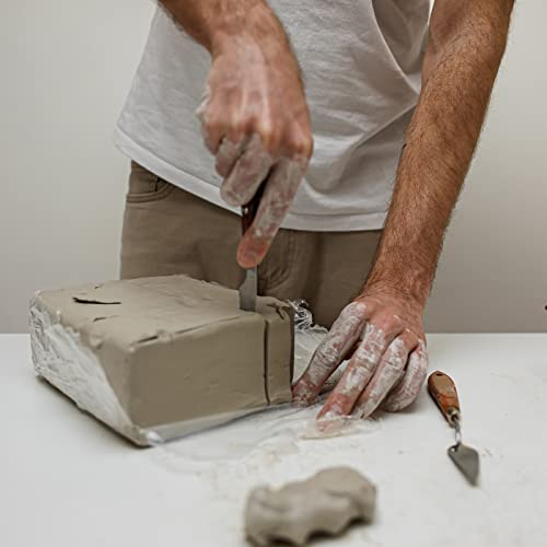 ReArt Air-Dry Clay 15LB wih 3 Colors White, Gray & Terra Cotta 5lb Each- Ideal for Beginners and Advanced Sculptors All-Purpose Modeling Clay (White, Gray & Terra Cotta) - color: 5LBx3P