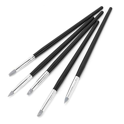 5pcs Clay Sculpting Tool Set Silicone Head Sculpture Tools Shapers Accessory Color Shaping, Blending Remove Fingerprints