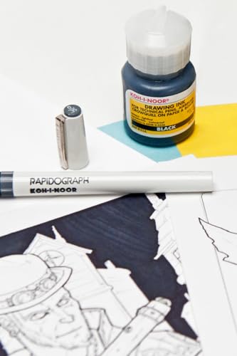 Koh-I-Noor Pigment-Based Drawing Ink, 1 Oz. Bottle, Blue Violet (9065D.BVI)