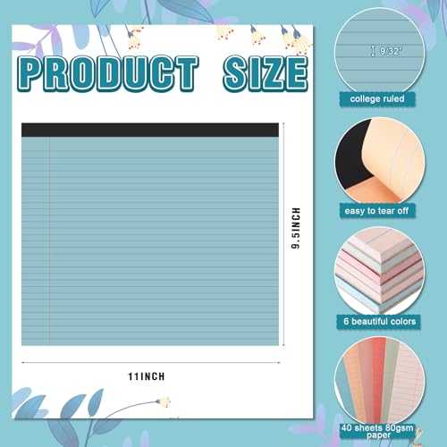 Lincia 6 Pcs Legal Pads Landscape Notebook, Vintage Color - color: Vintage Color