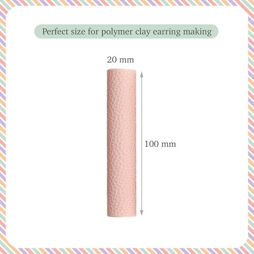 Polymer Clay Texture Roller Set - 6 Professional Surface Rollers for Earrings & Jewelry | Brushed Metal, Jute, Leather & More | Core Studio Collection