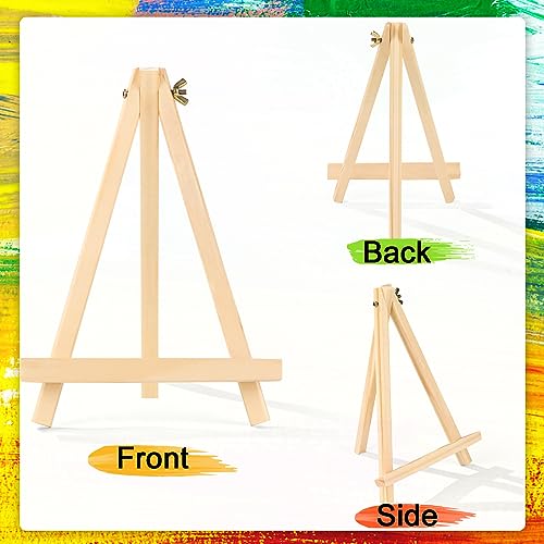 26 Pack 9 Inch Wood Easels, Easel Stand for Painting Canvases | Art and Crafts, Tripod Painting Party Easel, Kid Student Tabletop Easels for Paint, Portable Canvas Photo Picture Sign Holder - style: 26 Pack