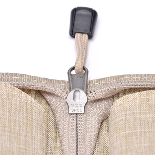 erofa 48 Slots Fountain Pen Case, Beige Water Resistant Canvas Pen Holder Display Pouch Storage Large Capacity Bag - color: Beige-Canvas