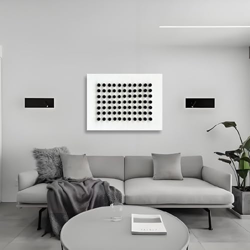 Art Hand-Painted Black and White Texture Abstract Art Oil Painting Modern Minimalist Canvas Wall Art Deco 40x28 inches - color: Yi108