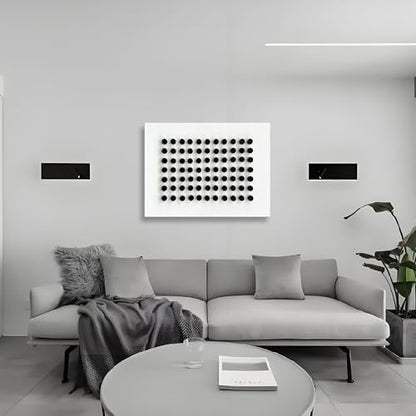 Art Hand-Painted Black and White Texture Abstract Art Oil Painting Modern Minimalist Canvas Wall Art Deco 40x28 inches - color: Yi108