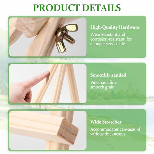 4 Pack Small Art Table top Easel, 11.8" Art Display Easels for Painting Canvas Sign Holder, Portable Wood Easel Stand for Kids Adults