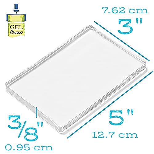 Gel Press Monoprinting Gelli Plate - (3" x 5") - 10808 | Small Gel Printing Plate for Arts & Crafts - size: 3" x 5"