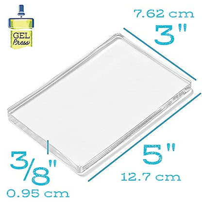 Gel Press Monoprinting Gelli Plate - (3" x 5") - 10808 | Small Gel Printing Plate for Arts & Crafts - size: 3" x 5"