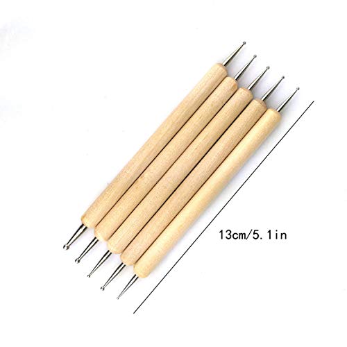 Hamineler 25 Pcs Clay Sculpting Tools Polymer Stylus Tool Set, Clay Shaping Tools Rubber Brushes Wipe Out Tool for Sculpture Pottery, Blending, Drawing