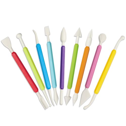 Moicstiy 9 Pcs Clay Sculpting Tools, Double-Head