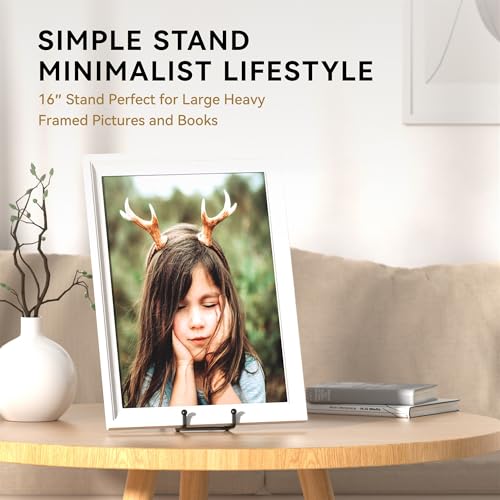 IPAME 16 Inch Heavy Duty Plate Stand (2 Pack) - Metal Display Easel for Large Plates, Picture Frames, Signs, Posters, Decorative Platters - size: 16 Inch