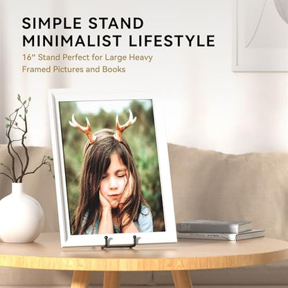 IPAME 16 Inch Heavy Duty Plate Stand (2 Pack) - Metal Display Easel for Large Plates, Picture Frames, Signs, Posters, Decorative Platters - size: 16 Inch