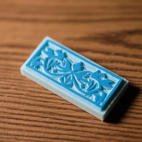 ZOENHOU 20 Pcs 4" x 6" Blue Rubber Carving Blocks, Linoleum Blocks for Printmaking,Soft Rubber Crafts Rubber Stamping Blanks - color: Blue