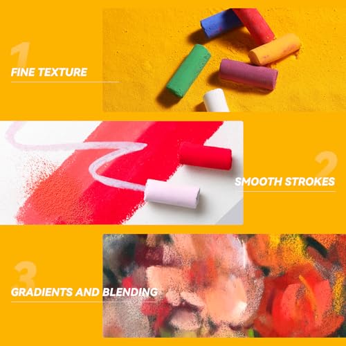 Paul Rubens Soft Pastels, 48 Colors Pastels for Artists and Beginners | Vibrant Colors, Fine Smooth Texture, Easy Blending, Strong Adhesion - style: 48 Colors