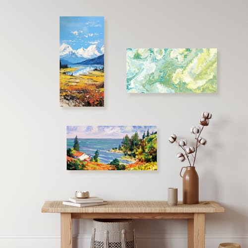 ABuff 8 Pack Birch Wood Panels 8x16 Wood Panel Boards Unfinished Wooden Canvas Boards for Painting, 3/4" Deep Wooden Cradled Panels for Pouring, Painting Crafts, Arts Use with Oils, Acrylics