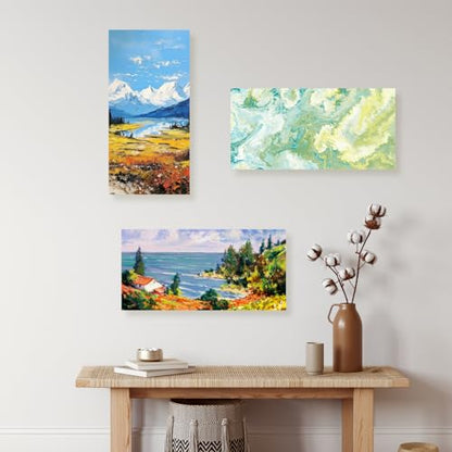 ABuff 8 Pack Birch Wood Panels 8x16 Wood Panel Boards Unfinished Wooden Canvas Boards for Painting, 3/4" Deep Wooden Cradled Panels for Pouring, Painting Crafts, Arts Use with Oils, Acrylics