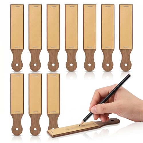 10-Piece Charcoal Pencil Sharpener,Precision Edge Pastel Pencil Sharpener,Art Pencil Sharpener Lead Pointer Contains 10 Sheets of Sandpaper Each,Adult Teen Making It Ideal for Artists and Beginners