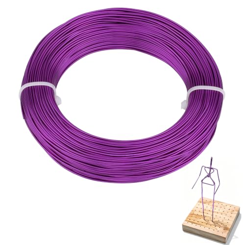 18 Gauge Aluminum Craft Wire, 164FT 1mm Bendable Metal Wire for Jewelry Making, Wreath Making, Beading(Purple) - color: Purple