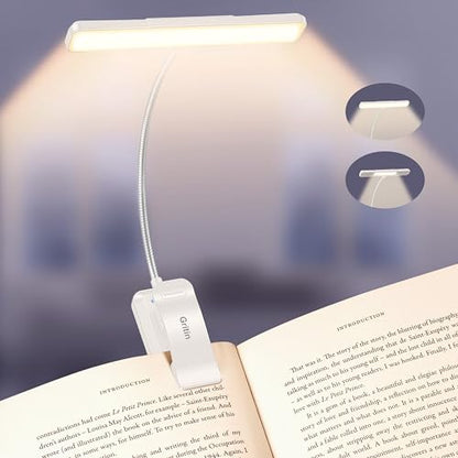Gritin 2026 Gen 2 Book Light for Reading- 32 Eye Caring Full Spectrum LED - color: White