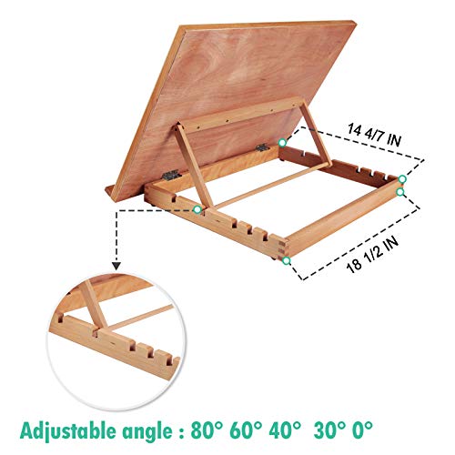 Large 5-Position Wood Drafting Table Easel Drawing &Sketching Board | 23 2/9 Inches by 16 1/2 Inches - style: 23 2/9 L * 16 1/2 W