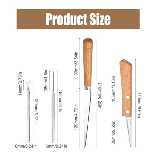Fettling Knife and Sculpture Feather Pin Set, 10pcs Knife + 40pcs Pin Wooden Handle Carving Knife Ceramic Polymer Clay Pottery Tools for Pottery Sculpting Carving Modeling Craft Art DIY