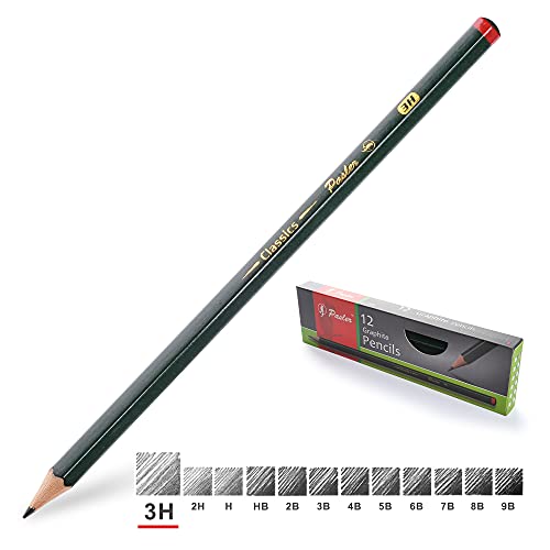 Pasler Professional Graphic Sketching Drawing Pencils 12 Count (3H) - style: 3H