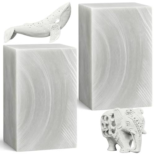 Sasylvia 2 Pcs Soapstone for Carving Block, 4 x 2.5 x 2.5 Inch, Soapstone Sculpture Carving DIY Crafts for Block Engraving Kit Adults - color: Beige, size: 4 x 2.5 x 2.5 Inch