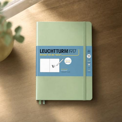 Leuchtturm1917 - Medium A5 Hardcover Sketchbook (Sage) - 112 Pages of 150g/m² Paper - color: Sage, size: Medium (A5)