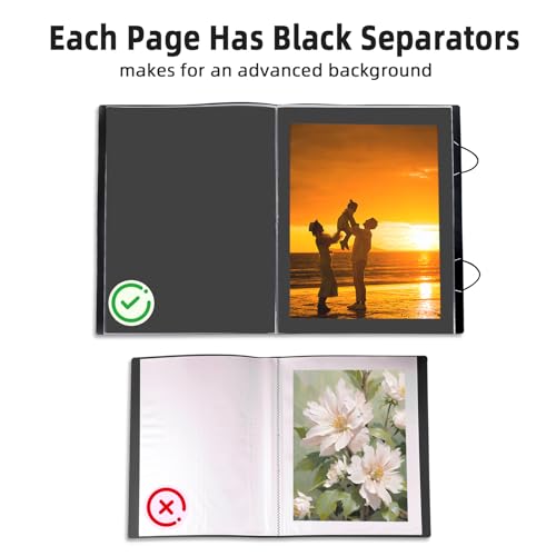 Large 18"x24" Art Portfolio Heavy Duty Binder with Plastic Sleeves, Portfolio Folder with Protectors, Bring a Portable Handle 500-Pieces Puzzle Storage Book and Poster Binder