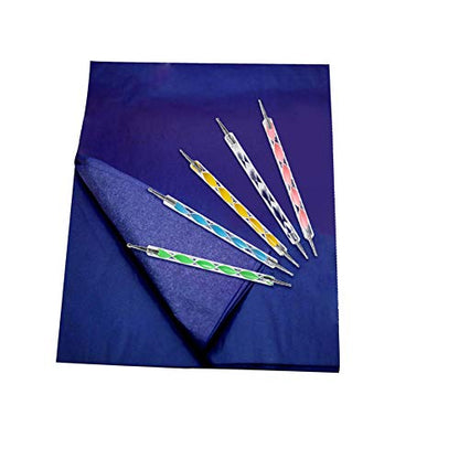 100 Sheets Carbon Transfer Paper,Blue Carbon Copy Paper Tracing Paper with 5pcs Double-end Embossing Stylus for Wood,Paper,Canvas and Other Art Surfaces (8.3 x 11.7 inch) - color: Blue (100 Sheets)
