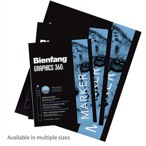 Bienfang Graphics 360 Marker Paper Pad, 9-Inch by 12-Inch, 100 Sheets - size: 12 by 9-Inch, 100 Sheets